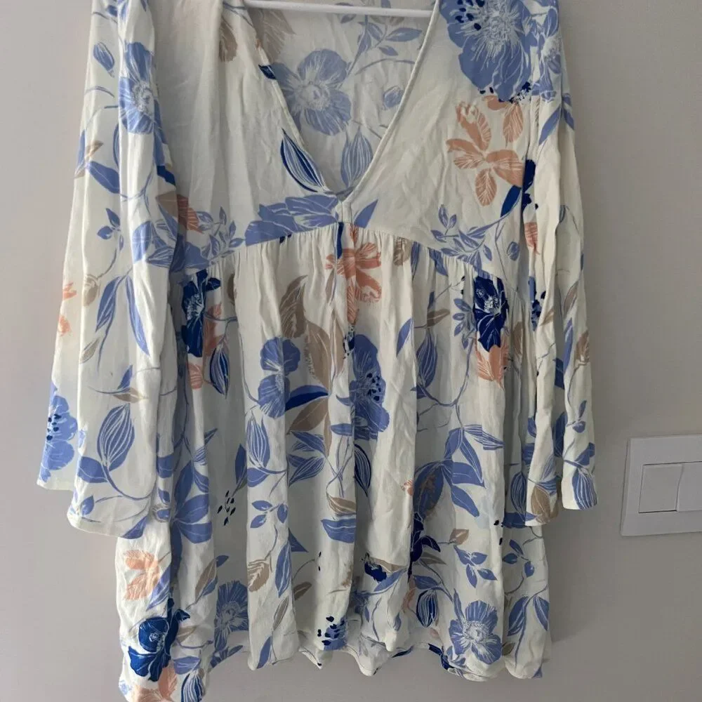 Free People Bella Printed Floral Tunic size M‎